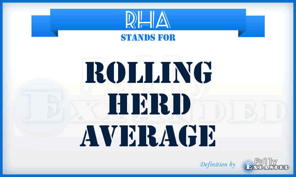 RHA - Rolling Herd Average