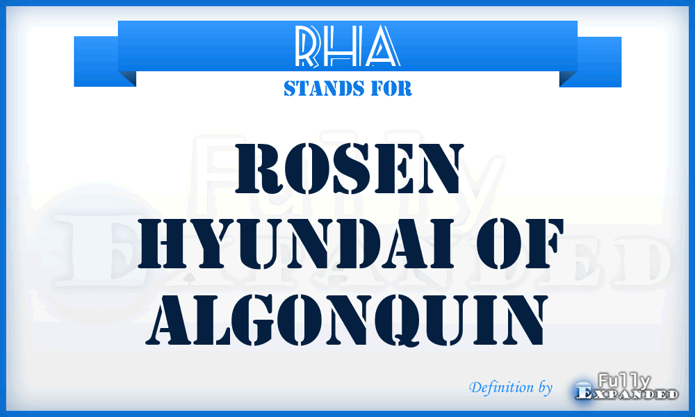 RHA - Rosen Hyundai of Algonquin