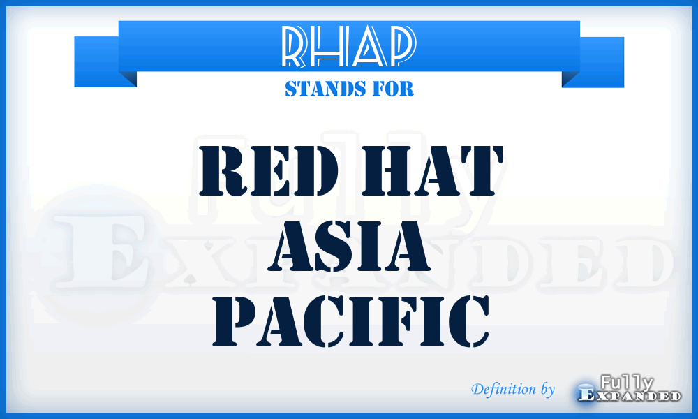 RHAP - Red Hat Asia Pacific
