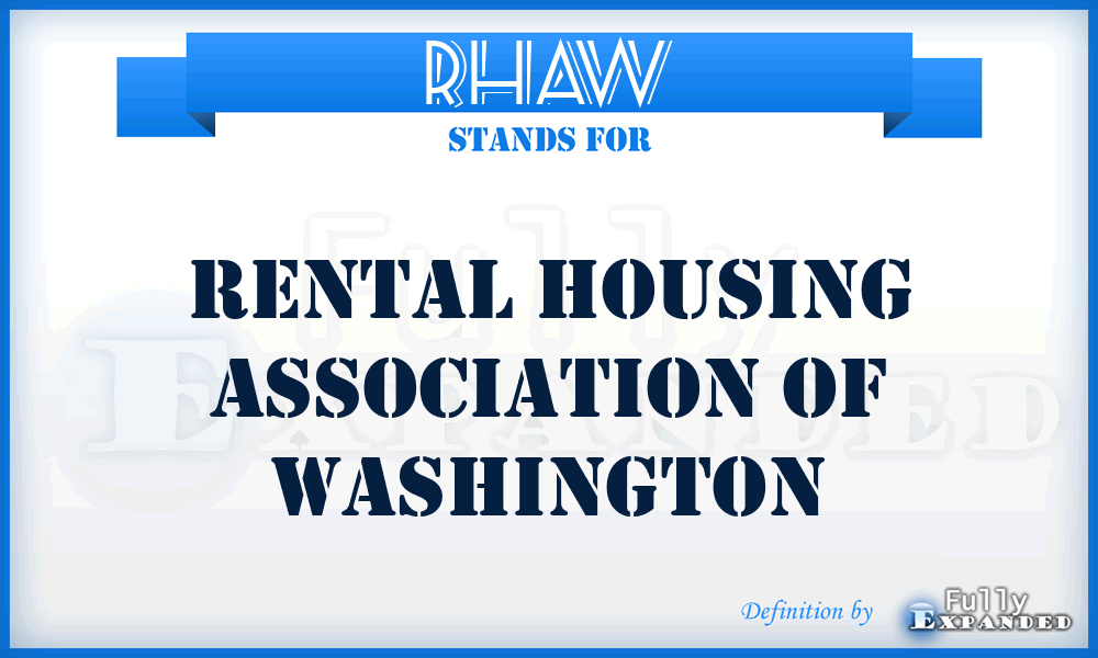 RHAW - Rental Housing Association of Washington