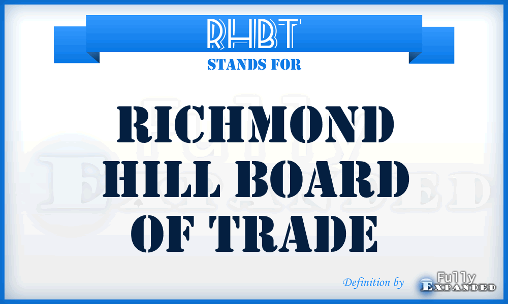 RHBT - Richmond Hill Board of Trade