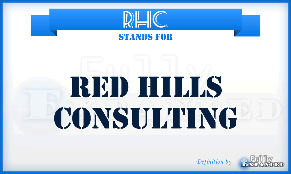 RHC - Red Hills Consulting