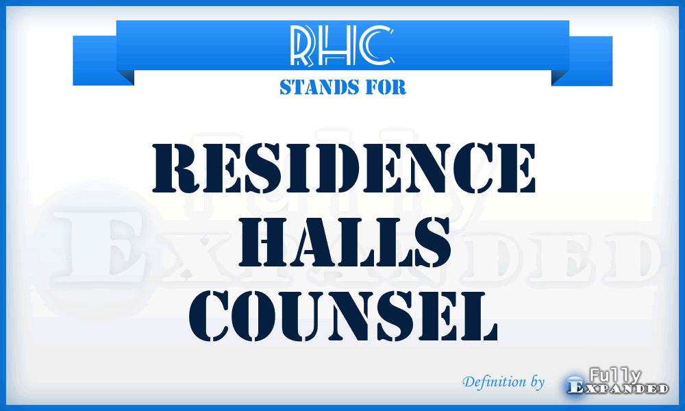 RHC - Residence Halls Counsel