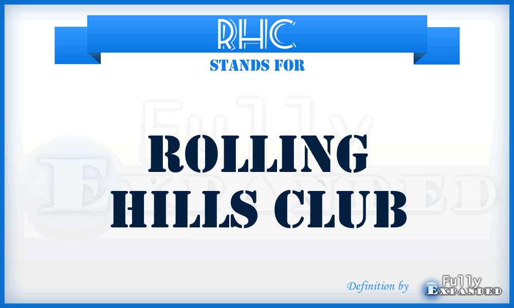 RHC - Rolling Hills Club