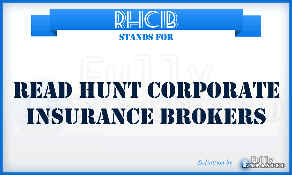 RHCIB - Read Hunt Corporate Insurance Brokers