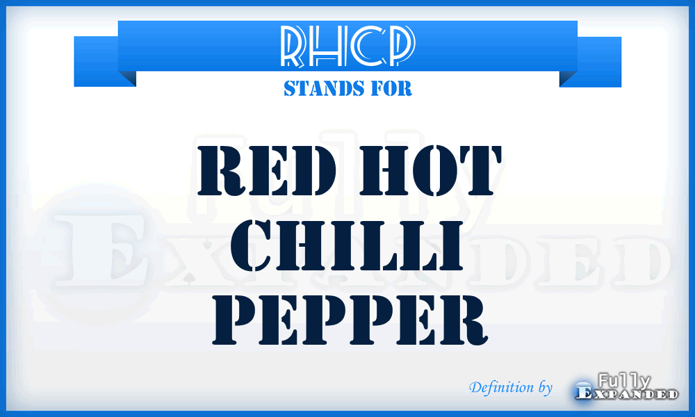 RHCP - Red Hot Chilli Pepper