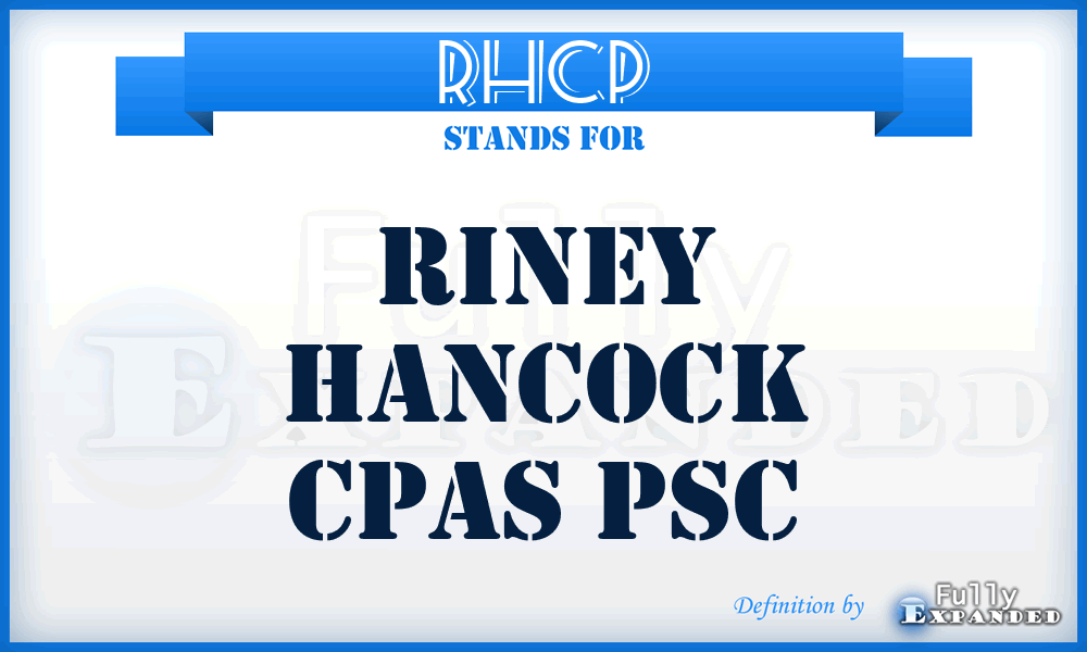 RHCP - Riney Hancock Cpas Psc