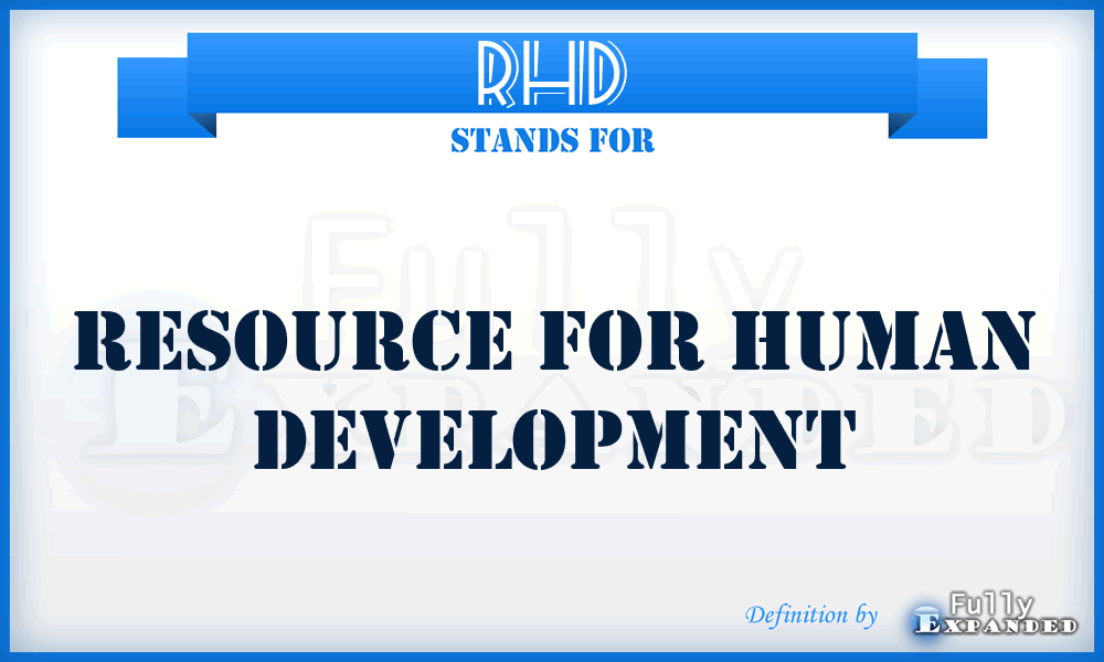 RHD - Resource for Human Development