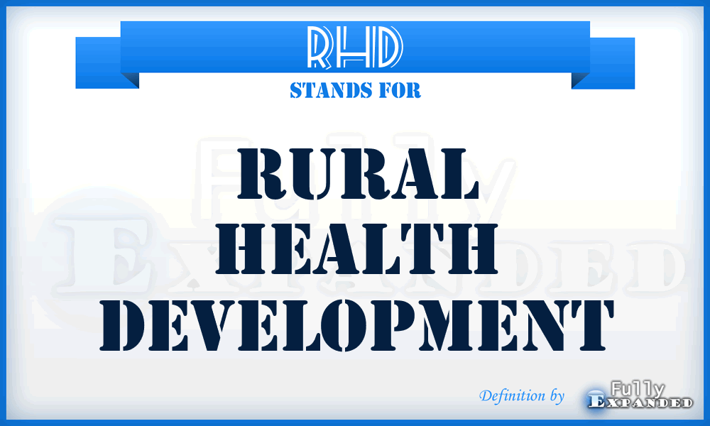 RHD - Rural Health Development