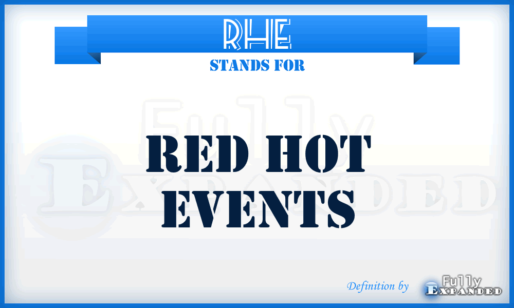 RHE - Red Hot Events