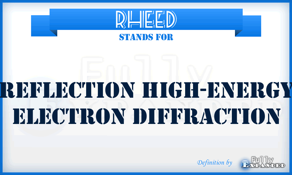 RHEED - reflection high-energy electron diffraction