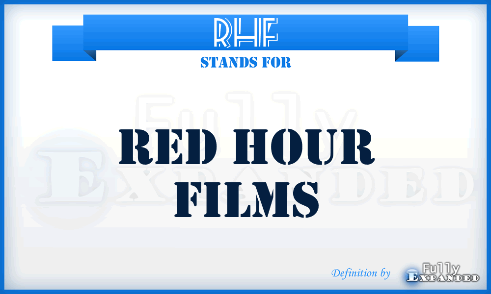 RHF - Red Hour Films