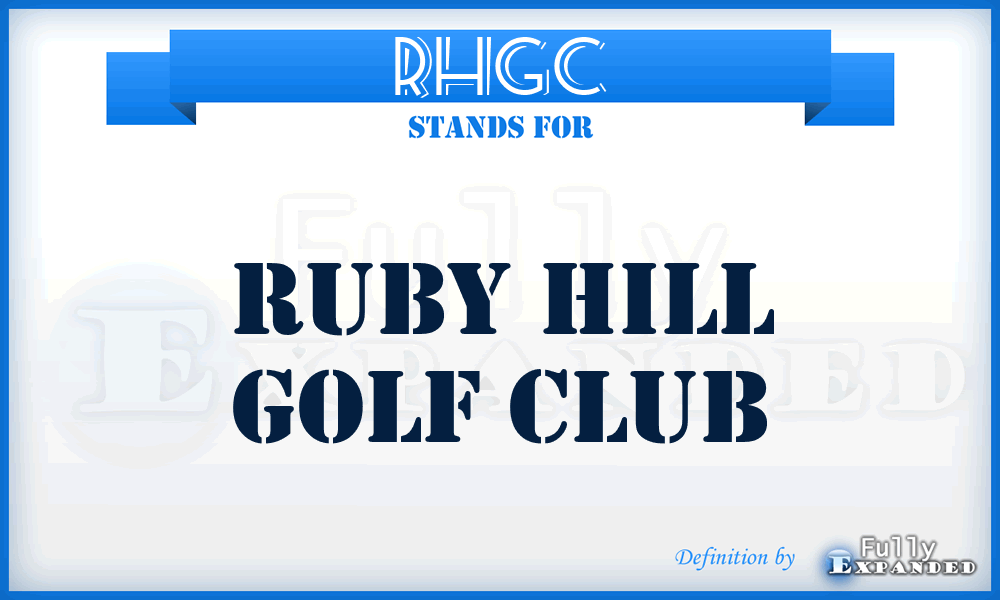 RHGC - Ruby Hill Golf Club