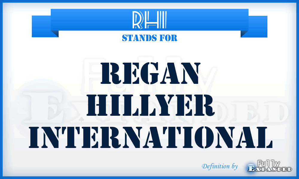 RHI - Regan Hillyer International