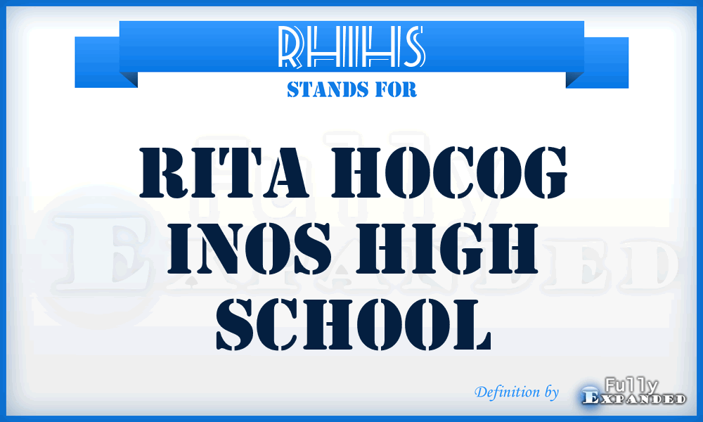 RHIHS - Rita Hocog Inos High School