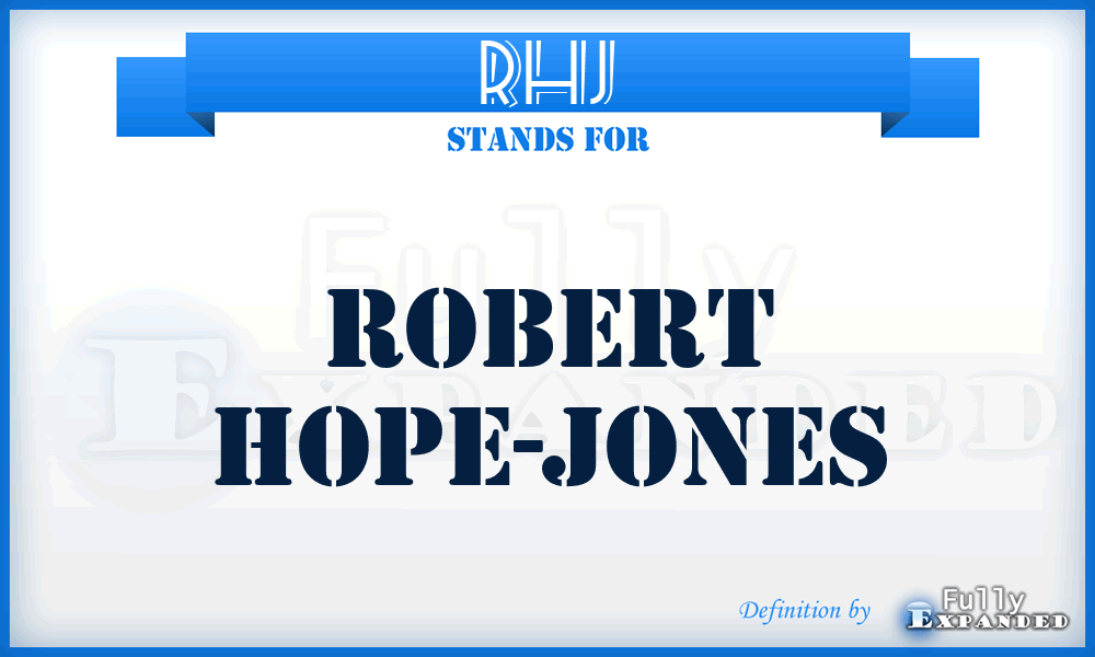 RHJ - Robert Hope-Jones