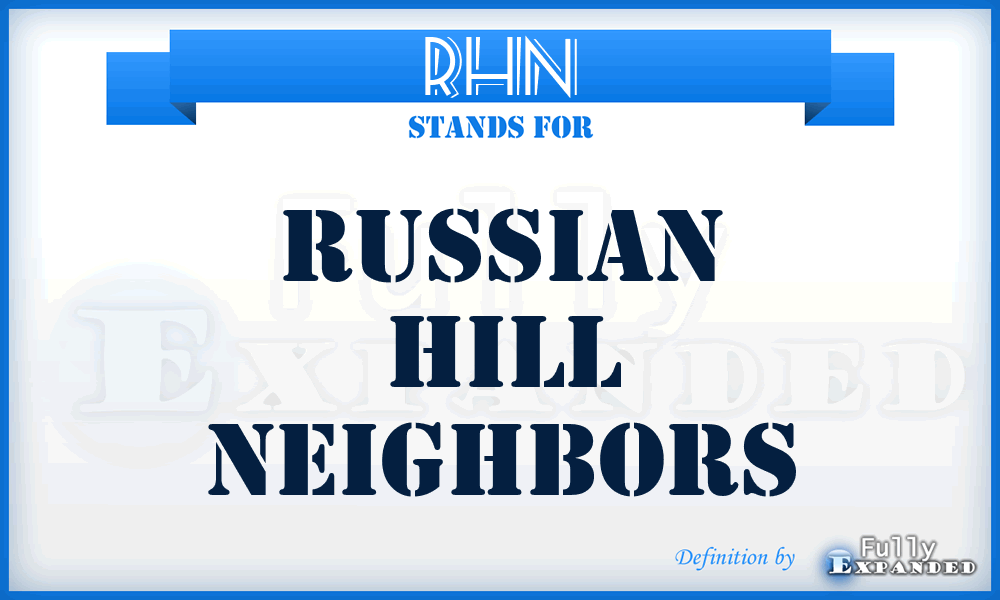 RHN - Russian Hill Neighbors