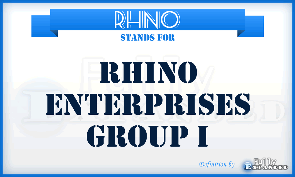 RHNO - Rhino Enterprises Group I