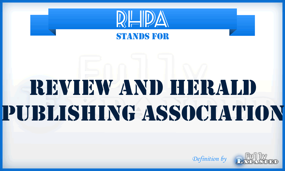 RHPA - Review and Herald Publishing Association