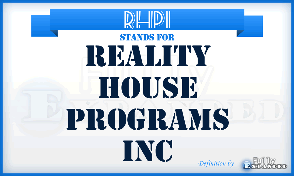 RHPI - Reality House Programs Inc