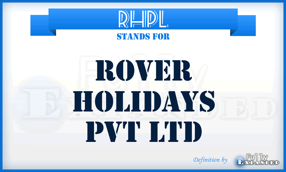 RHPL - Rover Holidays Pvt Ltd
