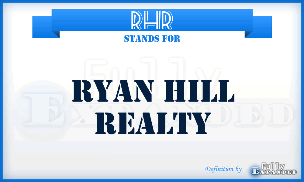 RHR - Ryan Hill Realty