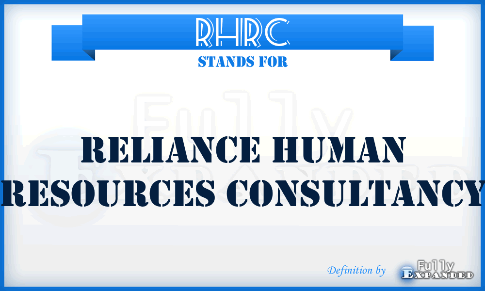 RHRC - Reliance Human Resources Consultancy