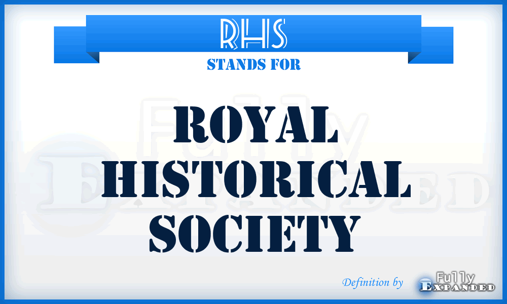 RHS - Royal Historical Society