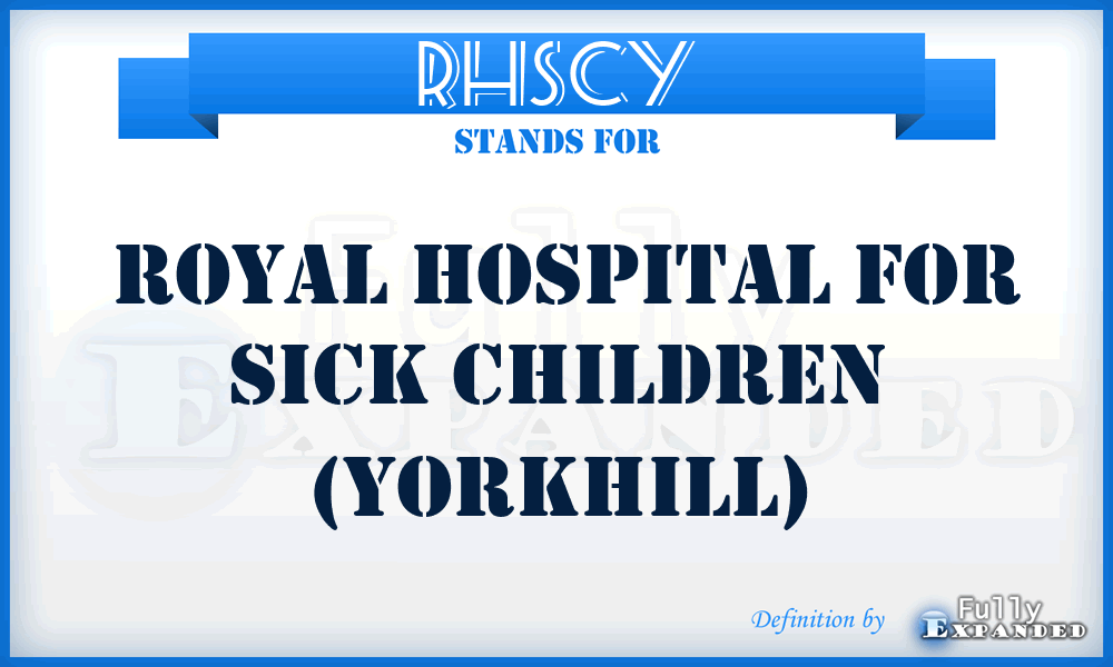 RHSCY -  Royal Hospital for Sick Children (Yorkhill)