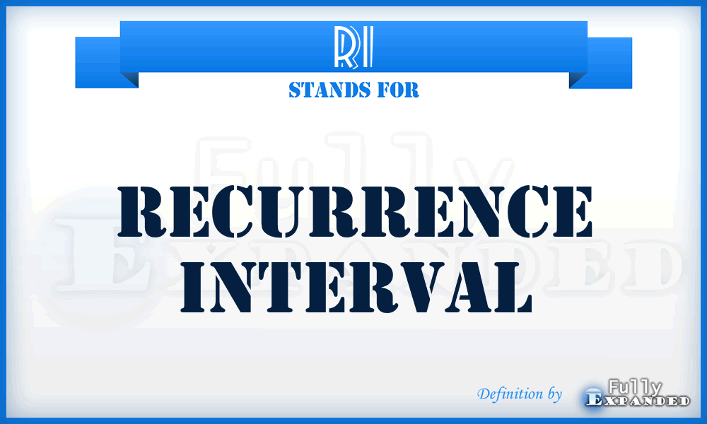 RI - Recurrence Interval
