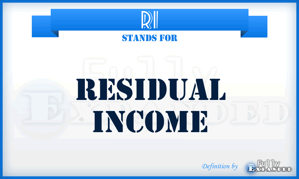 RI - Residual Income