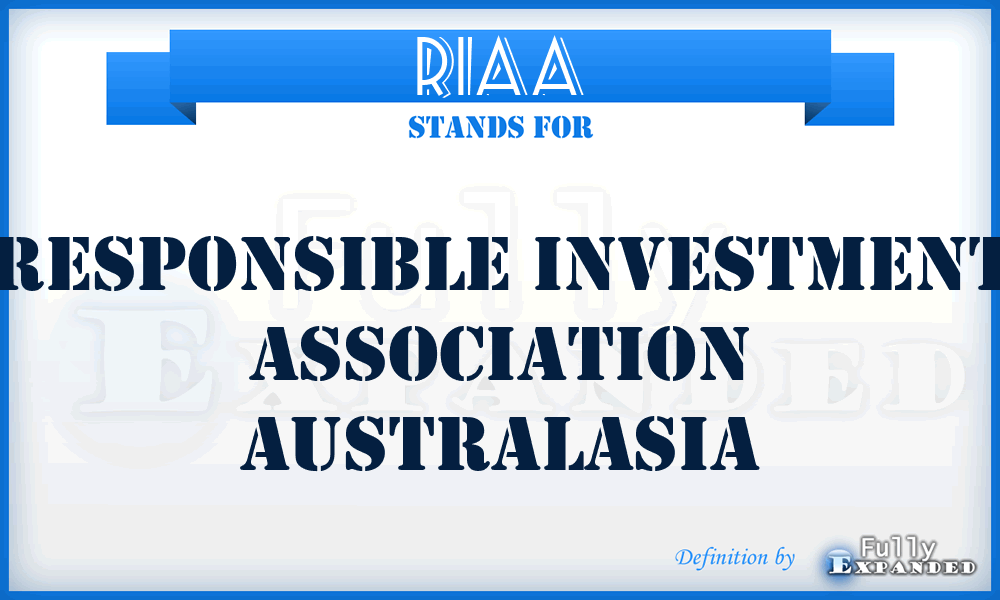 RIAA - Responsible Investment Association Australasia