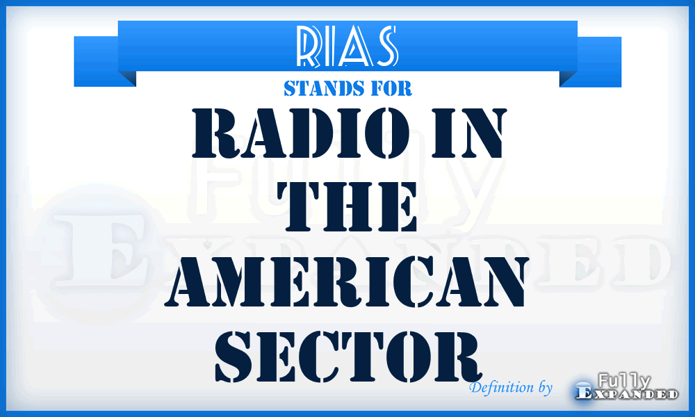 RIAS - Radio In the American Sector