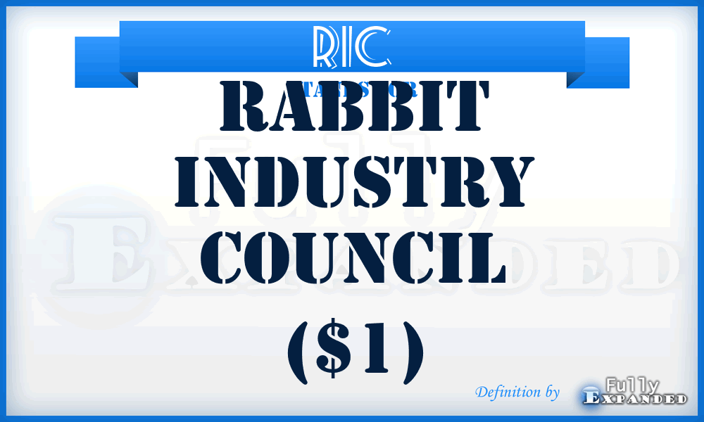 RIC - Rabbit Industry Council ($1)