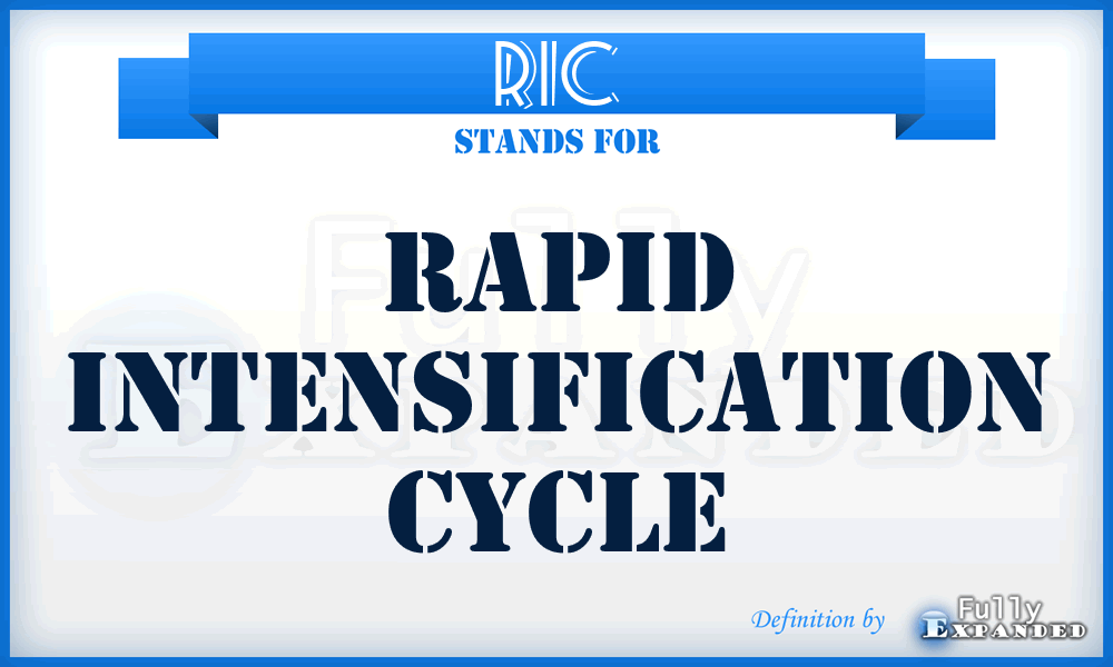 RIC - Rapid Intensification Cycle