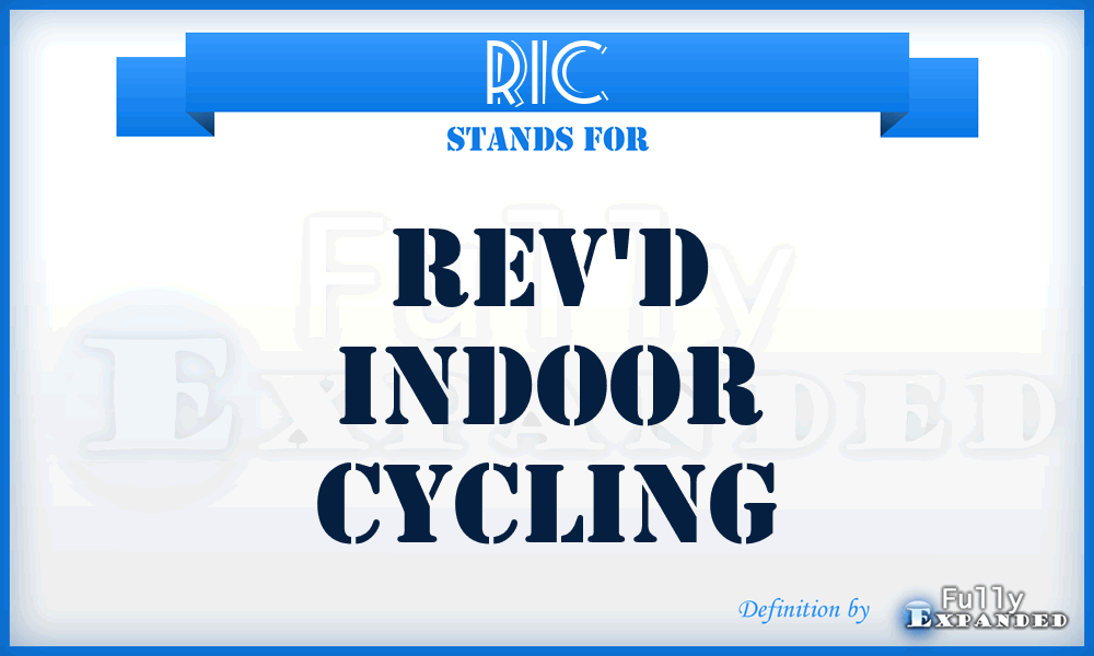 RIC - Rev'd Indoor Cycling