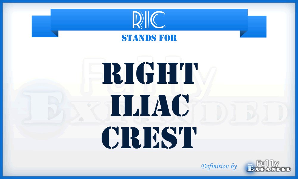 RIC - Right Iliac Crest