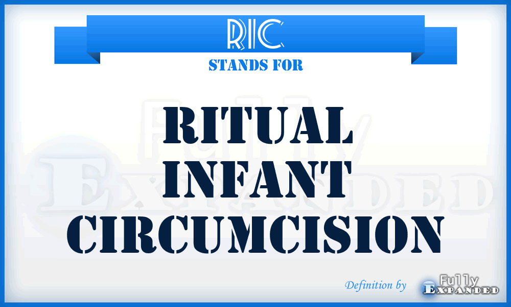 RIC - Ritual Infant Circumcision