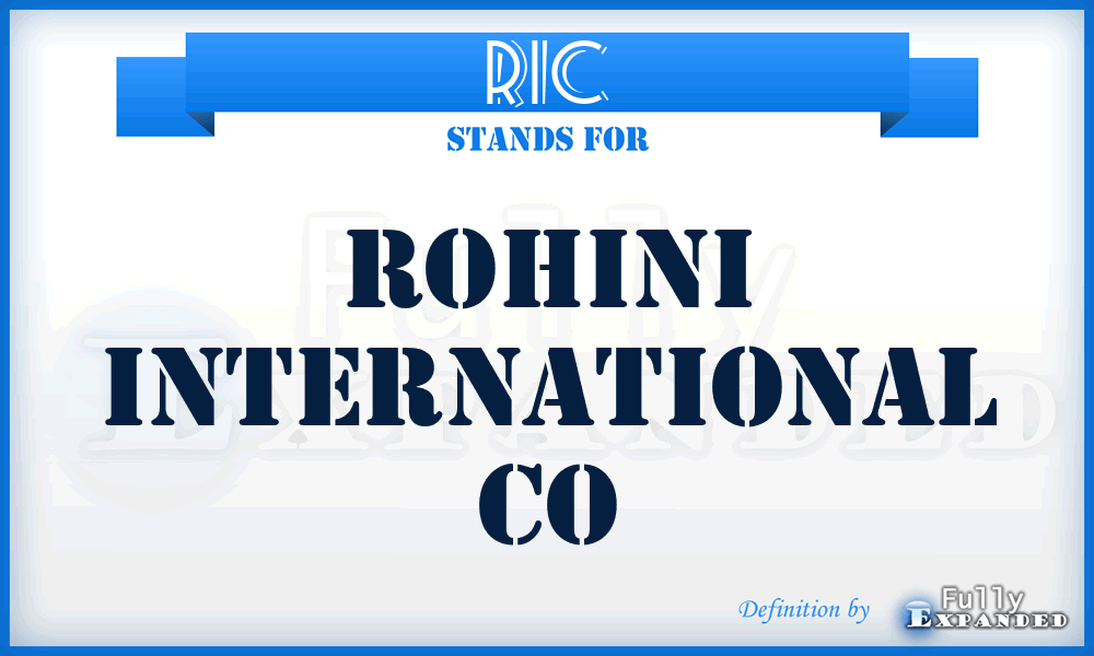 RIC - Rohini International Co