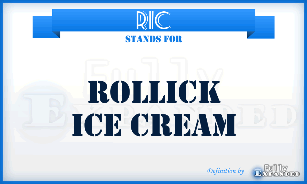 RIC - Rollick Ice Cream
