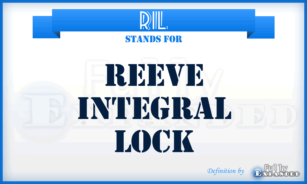 RIL - Reeve Integral Lock