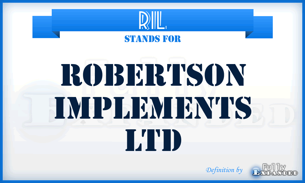RIL - Robertson Implements Ltd