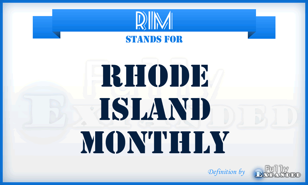 RIM - Rhode Island Monthly