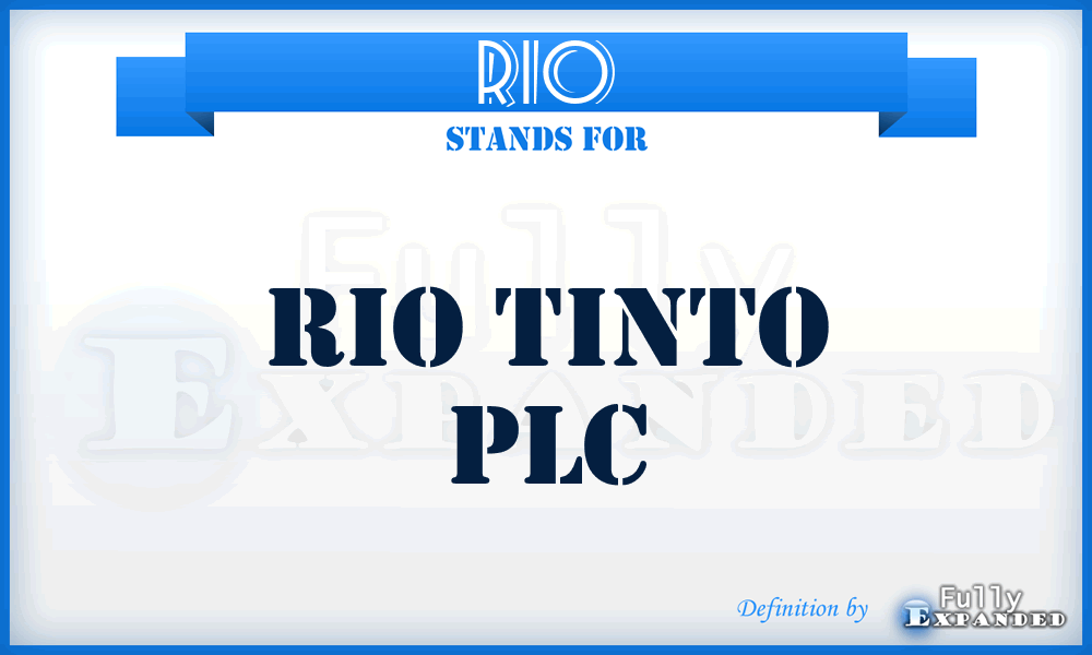 RIO - Rio Tinto Plc