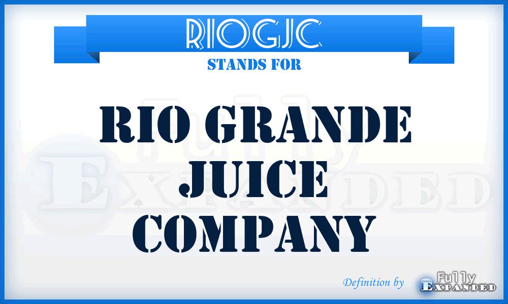 RIOGJC - RIO Grande Juice Company