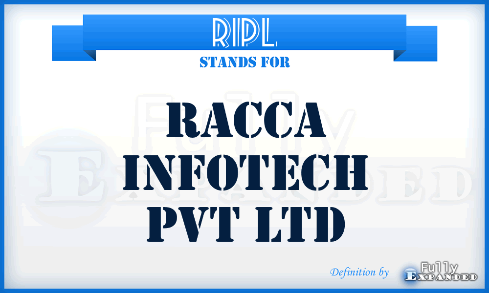 RIPL - Racca Infotech Pvt Ltd