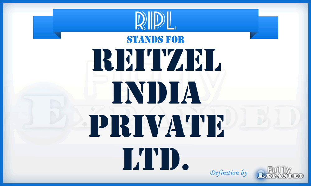 RIPL - Reitzel India Private Ltd.