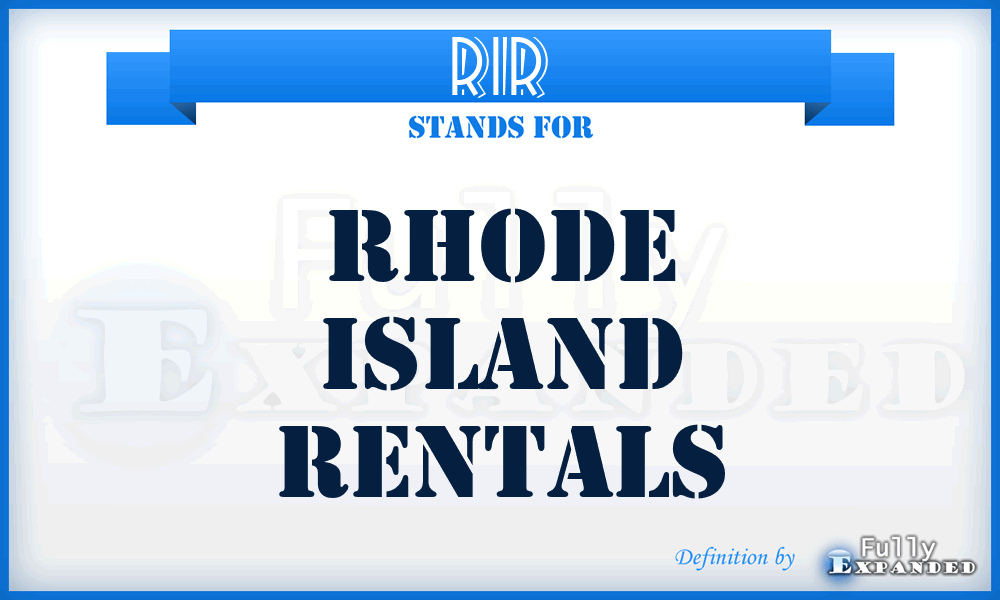 RIR - Rhode Island Rentals