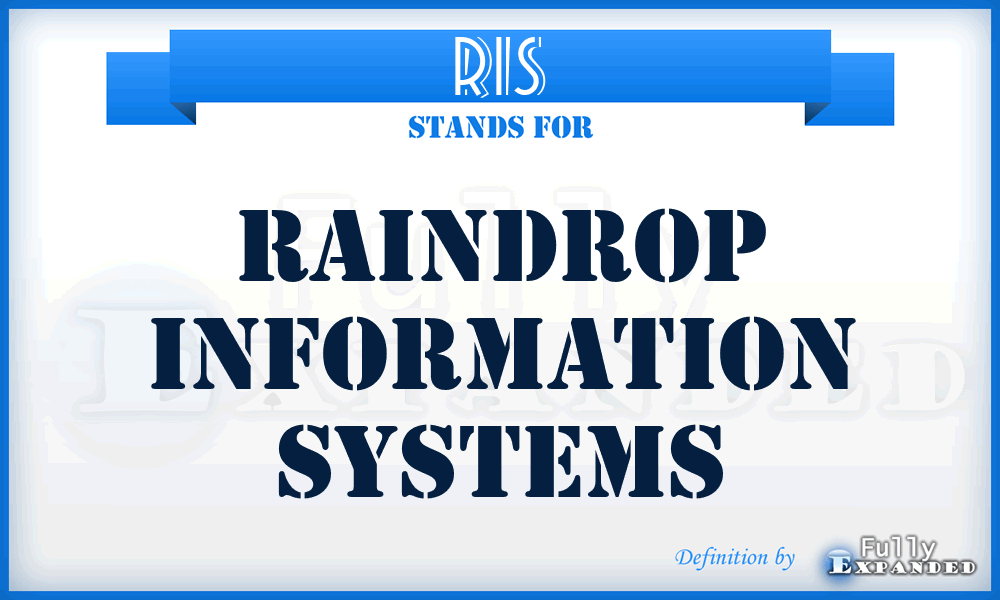 RIS - Raindrop Information Systems
