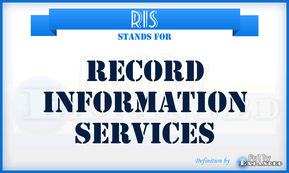 RIS - Record Information Services